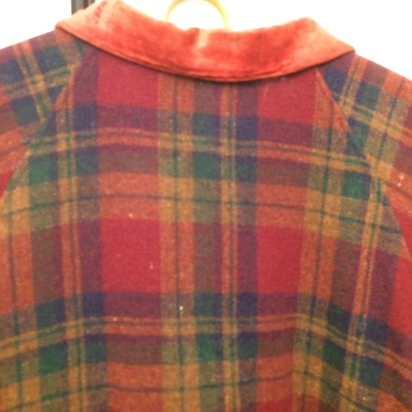 Rare Vintage 100% wool warm plaid M/L coat made in India - Picture 6 of 7
